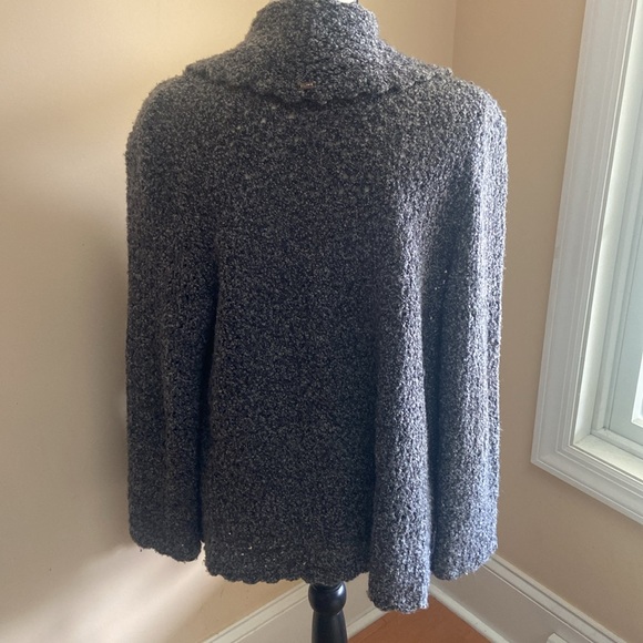 ST. JOHN Yellow Label Size S Open Drape Front Crochet Sweater - Picture 4 of 11